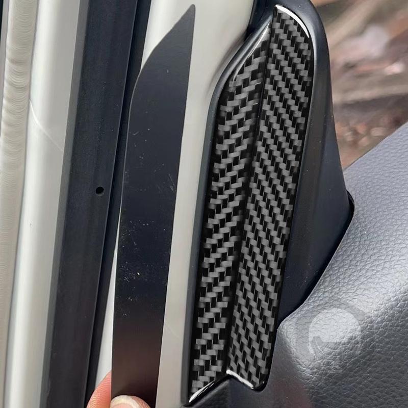 Real Carbon Fiber Car Accessories A-pillar Side Panel Decorative Trim Cover Soft Sticker For Honda Fit /Jazz GR9 2024 2025