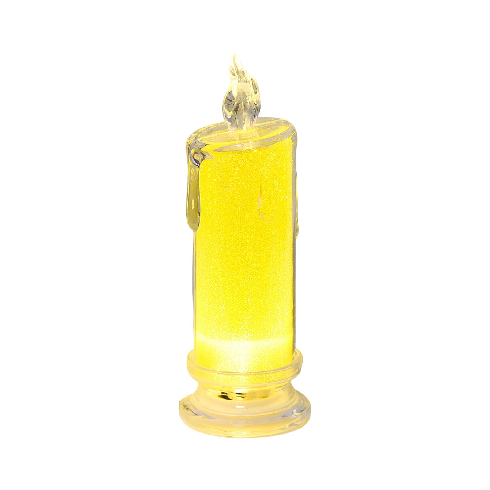 

LED Flameless Candles, LED Transparent Pillar Candles For Holiday Decoration One Size