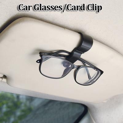 Car Sunglasses Clip TPR Auto Sun Visor Glasses Card Holder Universal Sunvisor Storage Organizers for Cards Bill Car Accessories