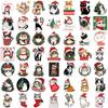 50 Cartoon Christmas Cat Doodle Stickers Party Decoration Guitar Notebook Suitcase DIY Waterproof