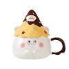 Cartoon Cone Ceramic Mug High Looking Souvenir Water Cup for Best Friend Girl Heart Cup Home Breakfast Cup