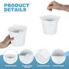 PATIKIL X Small Metal Buckets with Pack of 12 Mini Galvanized Buckets for Party Favors and White 5.1" 4.7" Handles, Crafts, Decorations,