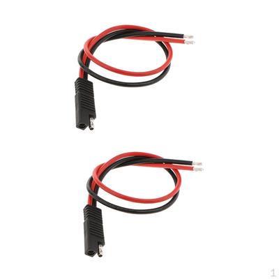 2pcs Universal 12AWG Solar Panel SAE Plug Cnecr Cable 400mm