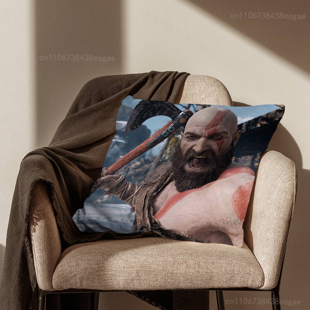 Funda de Cojín Decorativa Genial del Juego G-God OF W-War Para 45x45cm,55x55cm,30x30cm Para Decoración de Dormitorio en Casa y Protector