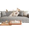 Solid Color Plush Sofa Cushion New Winter Thickened Fabric Seat Cushion Warm Velvet Sofa Cover Backrest Cover Cloth Towel