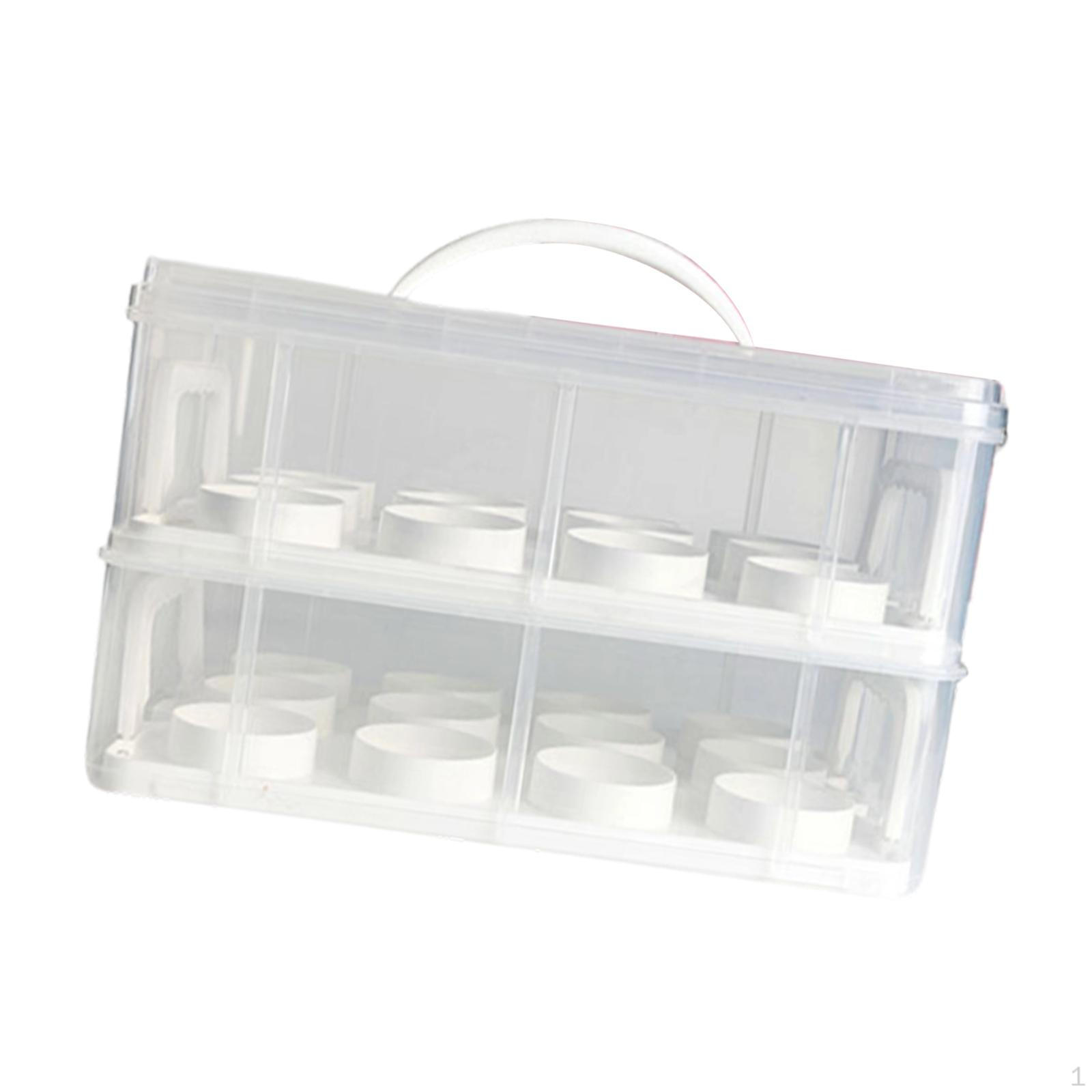 

24-compartment Cake Box, Lightweight, 2-tier, for Storing Cakes, Ideal Cafes And Homes. белый
