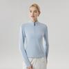 Women's Stand-Up Collar Half-Zip Slimming Yoga Sweatshirt - Warm, Thick, Breathable Long Sleeve Outerwear