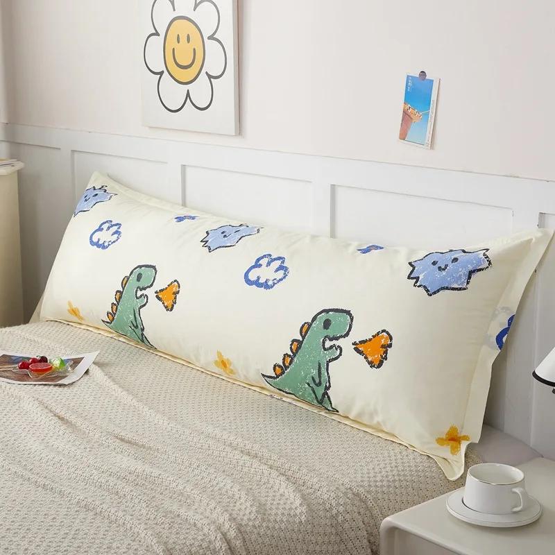 Bedding Pillow Covers Cartoon Dinosaur Body Pillow Cover for Boys Girls Cotton Long Pillowcase Decorative Cushion for Bedroom