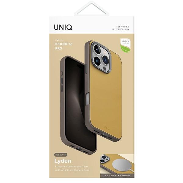 Uniq Etui Lyden Ds Iphone 16 Pro 6.3    Magclick Charging Żółto-Szary/Yellow-Grey