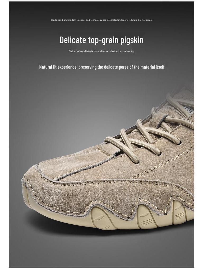 Men's High-Top Casual Winter Boots - Plush Velvet Lined Martin Shoes