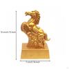 Rearing Horse Figurine with Base | Embossed Chinese Characters, Polished Finish, for Office