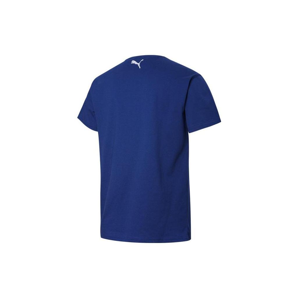 Puma Angel Wings Letter Print Crew Neck Casual T-Shirt Men Tops Blue 537087-01