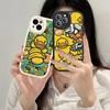 B-B Duck Anime Phone Case For IPhone 16 15 14 13 12 11 Pro Max Plus Shockproof Leather Cover