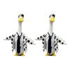 Playfulness Lawn Geese Figure Wearing Stylish Outfit Available In Leopards And Cows Pattern For Outdoor Display