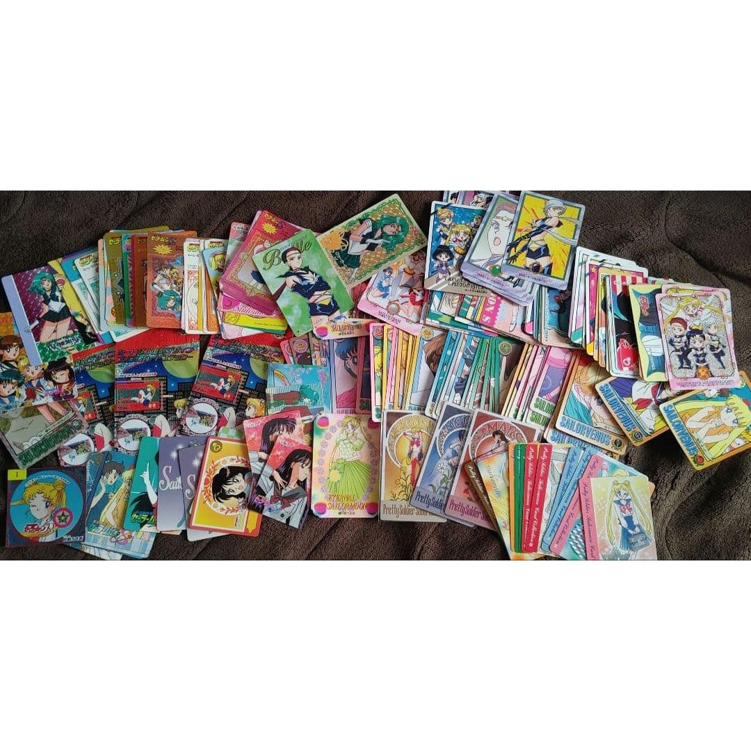 Used sailor moon card and sticker set