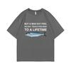 Funny Buy A Unisex Eat Fish He Day Teach Fish Unisex To A Lifetime Meme Print T-Shirt Unisex Fashion Tees Unisex Oversized Cotton T Shirt
