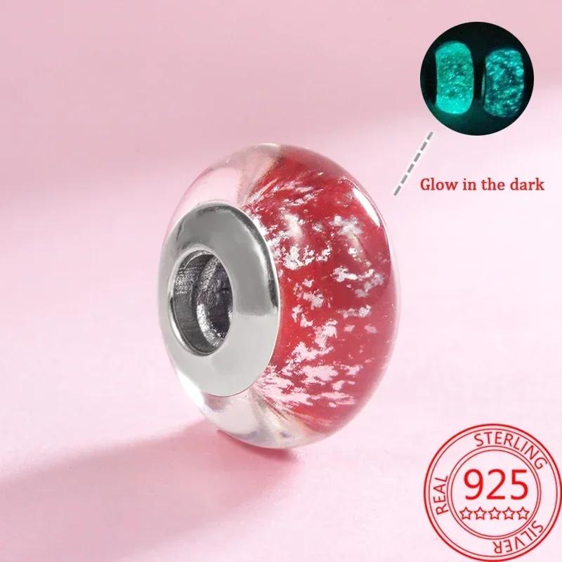 Perles en Verre de Murano Colorées Breloque Vague en Verre Perles en Verre Ondulé Charms S'adaptent aux Bracelets de Marque Bijoux en Cuivre pour Femmes Cadeau