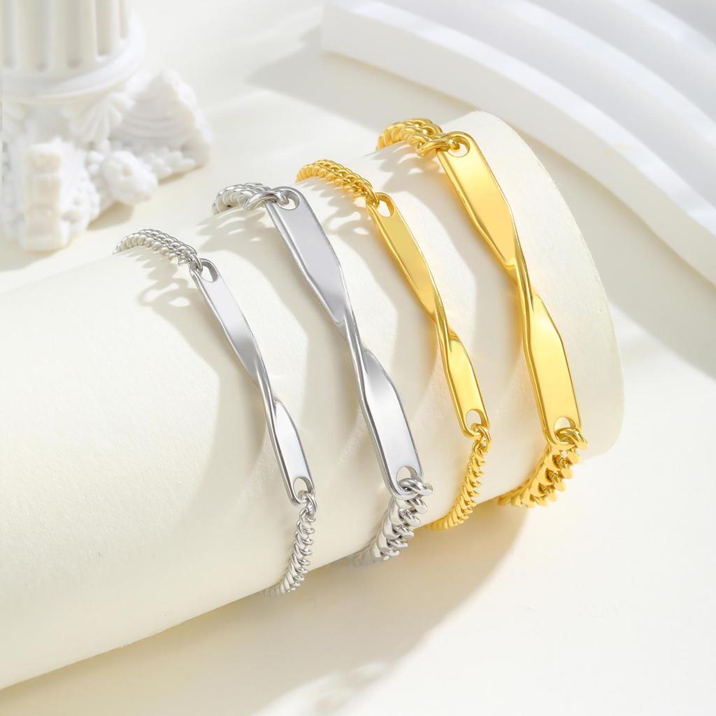 Chic Grinding Chain Mobius Bracelet for Women Men,Stainless Steel Couple Bracelets,Trendy Jewelry Gift for Lover