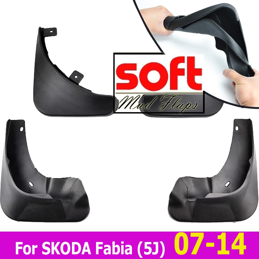 

Комплект формованных брызговиков для Skoda Fabia Mk2 5J 2007-2014 Брызговики Защитные щитки Брызговик Защитные крылья Крыло Передние Задние Стайлинг чёрный