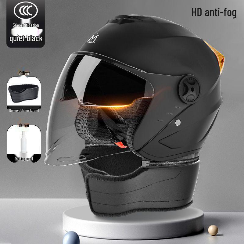 Certified Unisex Electric Scooter & E-Bike Helmet with Dual Visor – Rainproof, Fogproof, Windproof