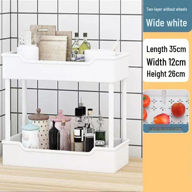 Rolling Multi-Layer Kitchen Storage Rack for Microwave & Vegetables