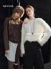 Women's Winter Soft Cashmere Knit Sweater - Round Neck, Silhouette Design