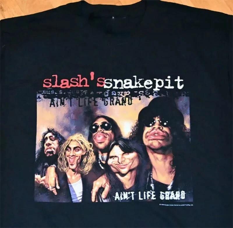 

2001 SLASH S SNAKEPIT Рок-концертный тур Черный Все размеры Подарок Футболка для фаната OM81 4XL