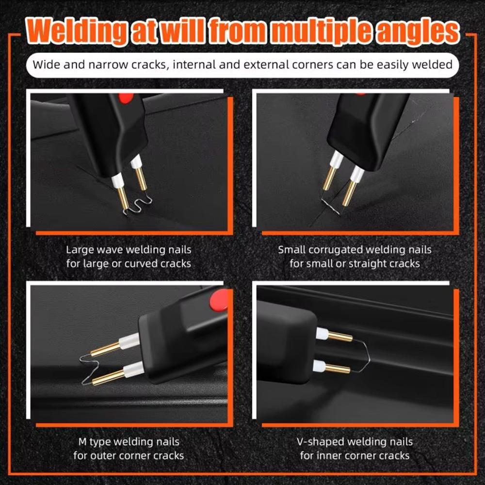 Cordless Plastic Welding Kit with 200 Staples USB-C Charging Battery Powered Plastic Stapler Welding Kit for Auto