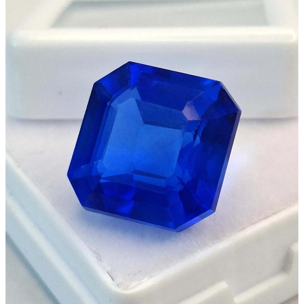 Natural Royal Blue Sapphire Asscher Cut 17-19 Ct Beautiful Certified Gemstone