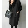 Women's Autumn and Winter Solid Color Loose Vest Skirt Solid Color V-Neck Elegant Commuter Pullover Dresses