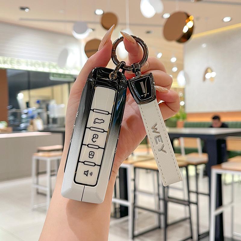 High-End Metal Key Case for Wey VV5, Mocha VV7, Latte VV6, Great Wall WEY Single Shell