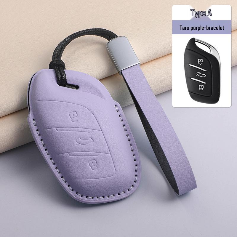 Tri-color Key Cover for Roewe i5, RX5 MAX, RX3, MG HS, MG 5, i6 Max in PU Leather.