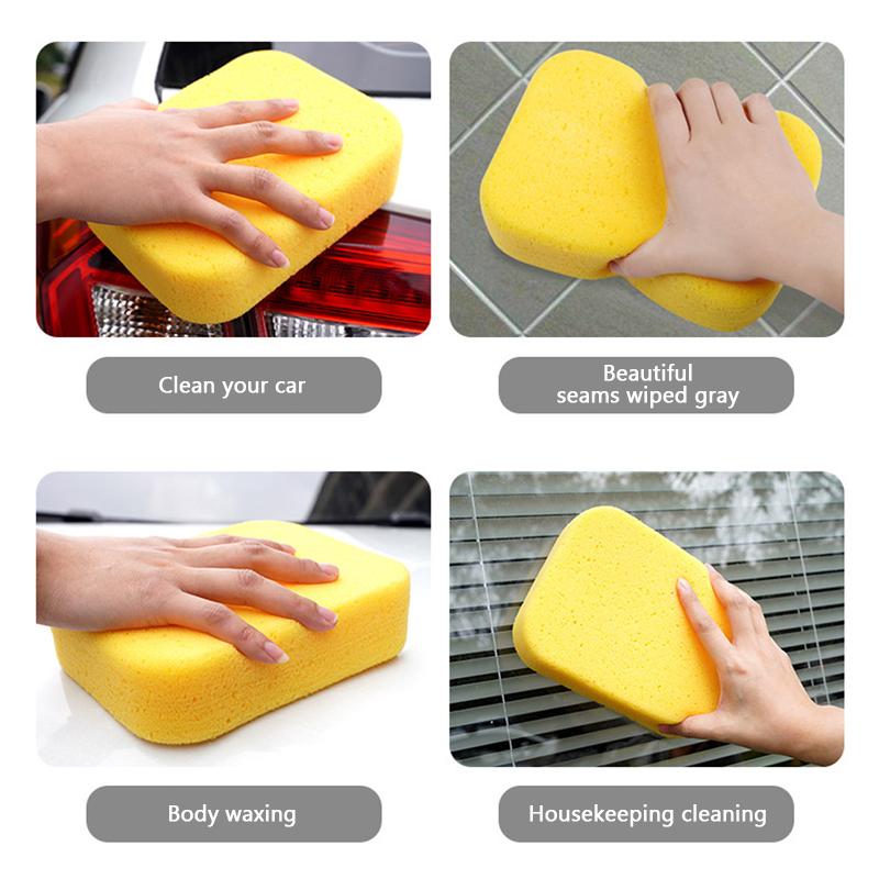 SEAMETAL Car Accessories Waxing Sponge Super Soft Polishing Honeycomb Car Yellow Sponge Block