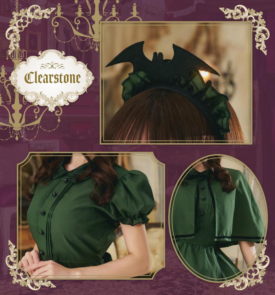 Clearstone Halloween Cosplay Western-Style Maid Mini Dress, Women's, Size M, Green