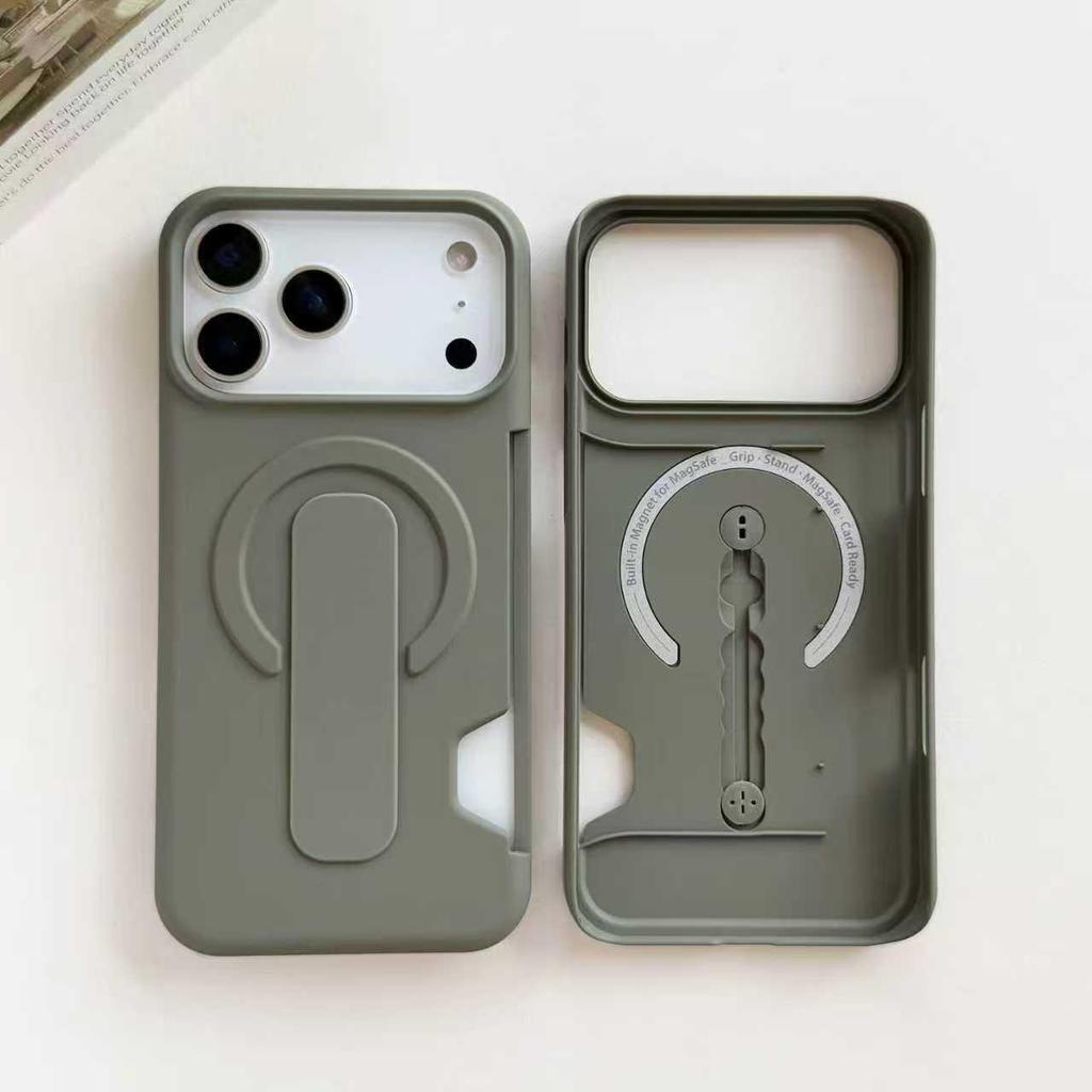 IPhone 17 Pro Max Magnetic Ring Holder Case with 16 Card Slots