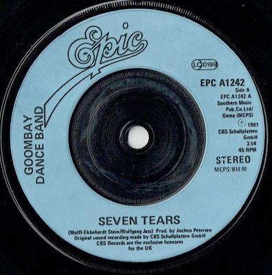 7palcová deska GOOMBAY DANCE BAND - Seven Tears EPCA1242 Epic 1981 UK Dance & Electronica Použitá