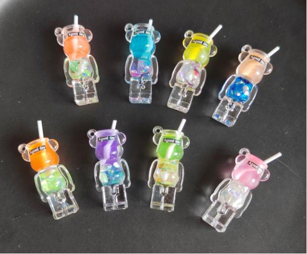 Dollhouse Miniature Bear Shape Ice Cup Summer Ice Cream Milk Tea Drink Cup DIY Making Doll House Accessories Decor