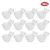 12 Pcs Bird Automatic Drinking Hanging Cups for Quail Pigeon Cage Birds Feeding Equipments