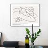 Abstract Line Bird Woman Face Canvas Paintings Picasso Matisse Minimalist Wall Art Poster Modern Print Pictures for Home Decor