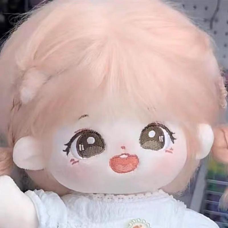 New Arrival 20cm Pink Fried Hair Cute No Attributes Soft Plush Doll Body Toy Cosplay Cute Gift