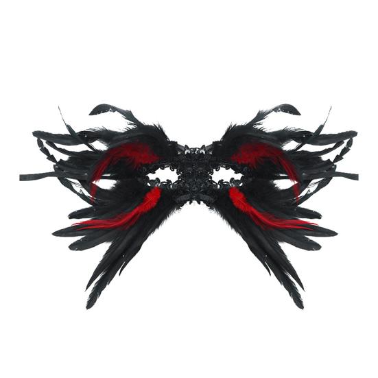 Feather Masquerade Masque for Women Gothic Half Face Masque for Venetian Cosplay