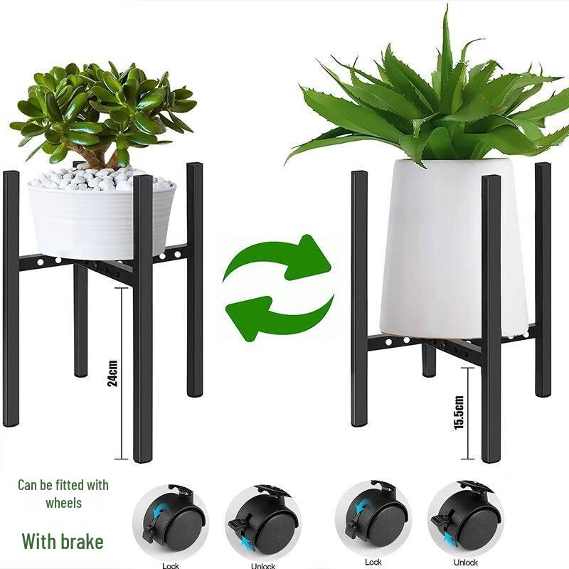 Miling Modular Telescopic Iron Art Floor Plant Stand