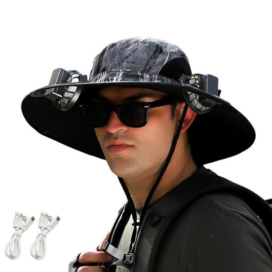 Klobouk proti slunci s prodyšným designem ze síťoviny Nastavitelná šňůra Široký okraj Klobouk na ochranu proti slunci Dvojitý vějířový design Rybářský turistický klobouk