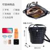 New bucket bag, handmade cowhide woven bag, niche high-end women's summer versatile messenger bag