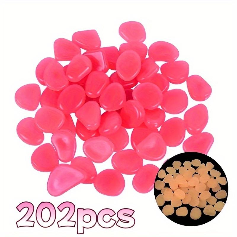 100pcs Glow In The Dark Pebbles, Resin Luminous Stones For Landscape, Garden Paths, Potted Plants, Parks, Aquarium Decor,