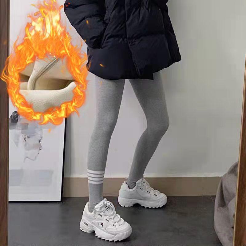 Quality four-white leggings autumn and winter new women's wear tight polished long johns women's velvet thickened cotton pants