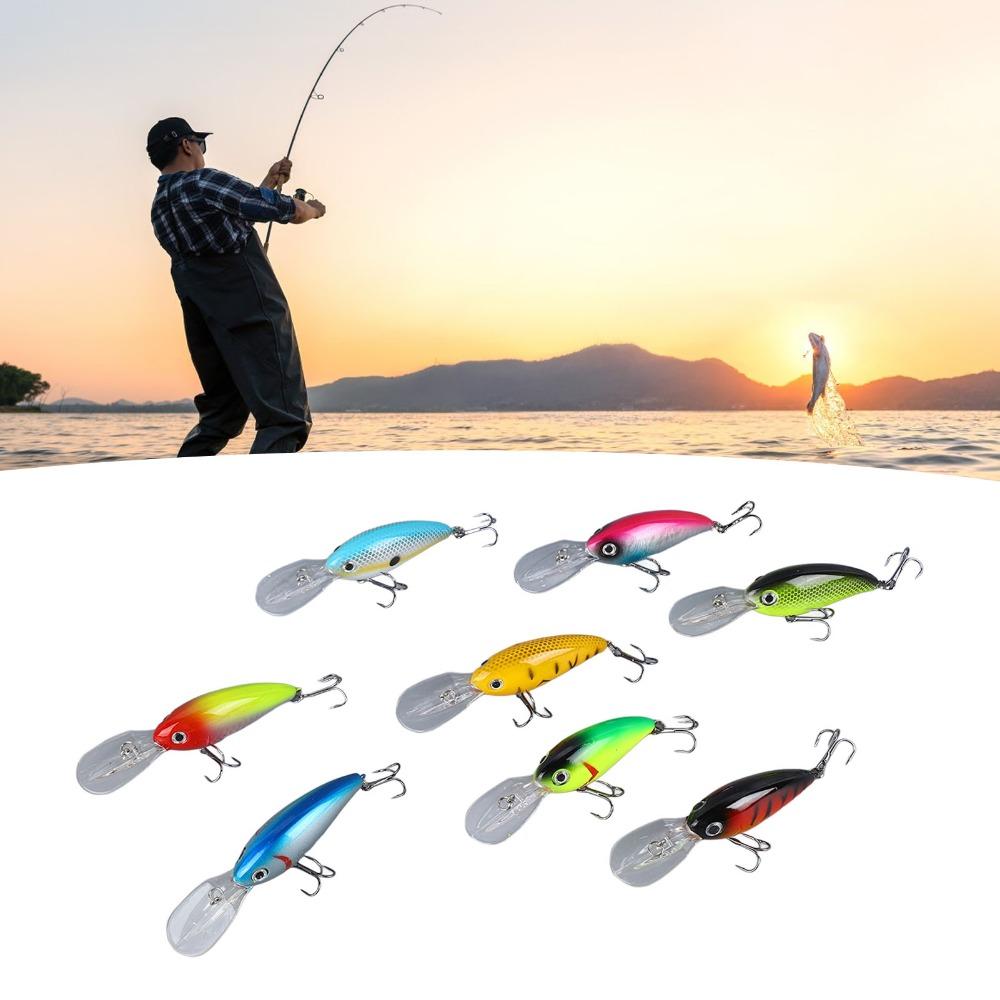 8PCS with Hook Crank Bait 10cm 14g Bass Fishing Lures Durable Swimbaits Lures For Walleye Crappie