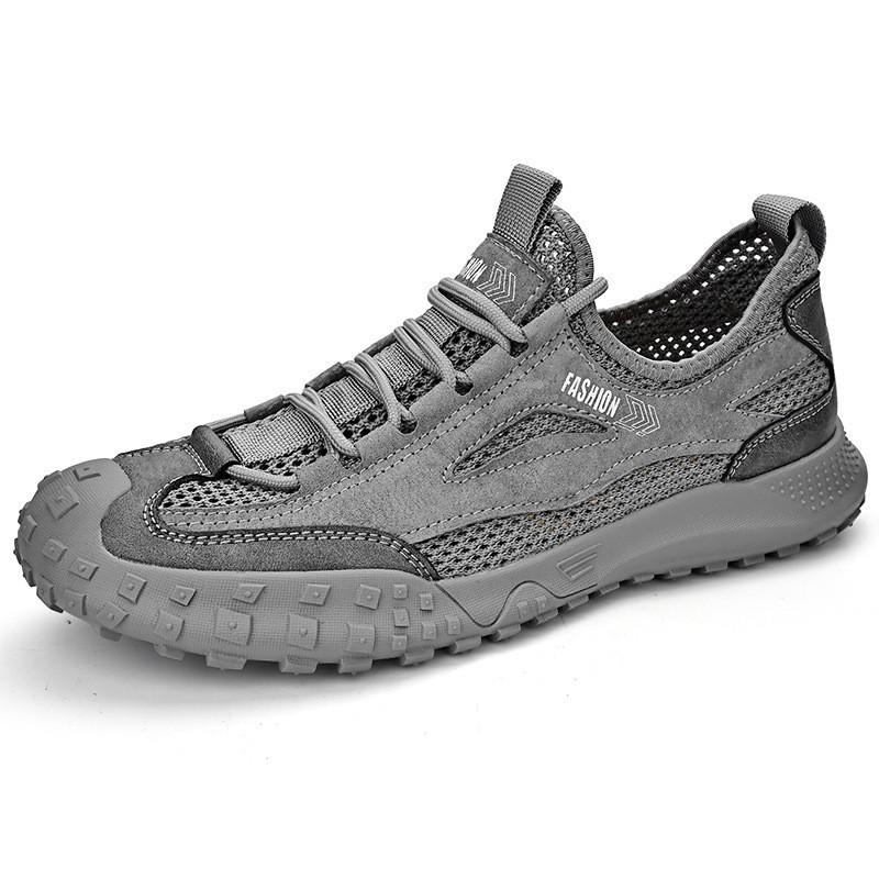 Mesh Men's 2026 Summer New Breathable Versatile Work Shoes Lightweight Soft Sole Casual Shoes Soft Sole Mountaineering Shoes
