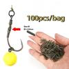 100Pcs Carp Fishing Heat Shrink Tube Kit Anti-Tangle Hook Sleeves Hair Rig Accessories Durable Fishing Tackle