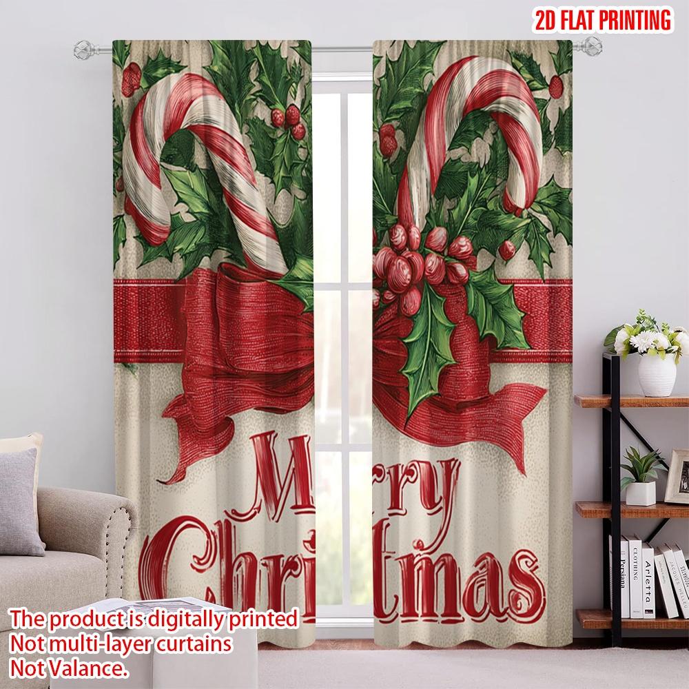 

2pcs,2D plane printing Minimalist Curtains Tropical Beach Santa Surf1 Durable 100% Polyester Fabric (without rod) Decorations 52.50 × 116.00 cm 2 pcs